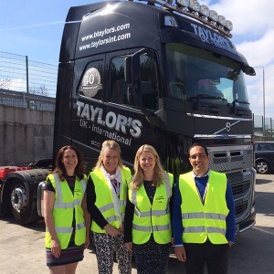 Emma with Helen Harrison PPC for Ashfield at Taylors Transport